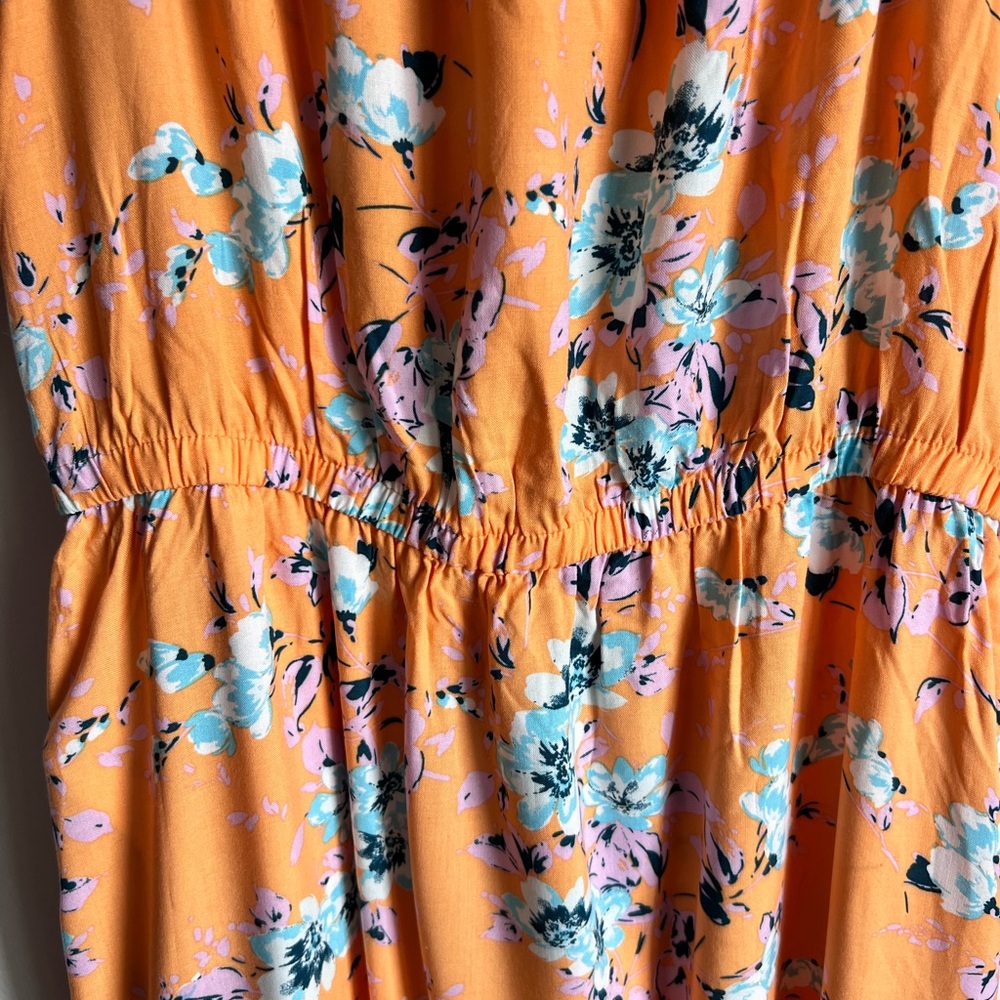 Vero Moda Marigold Yellow Floral Off Shoulder Ruffle Maxi Dress Large - Picture 7 of 13
